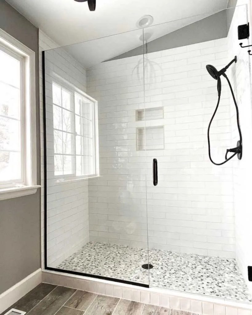Shower with channel mounting
