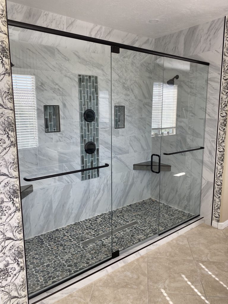 Panel, Door, Panel (Custom Frameless Center Hung Door)