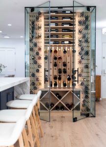 3 Sided Glass Wine Cellar