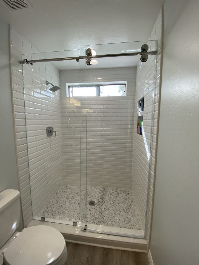 Frameless Slider Shower Glass