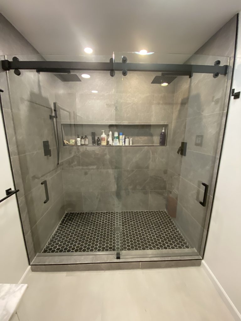 Frameless Slider Shower Glass