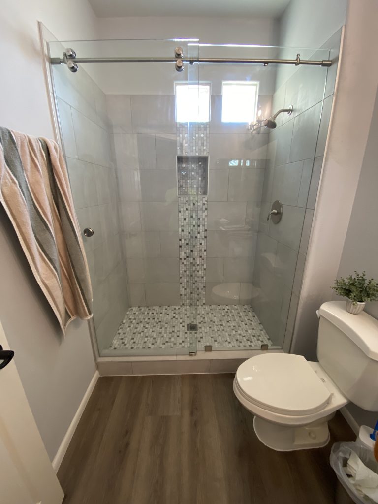 Frameless Slider Shower Glass