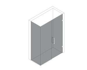 flat 90 degree shower glass layout cad drawing