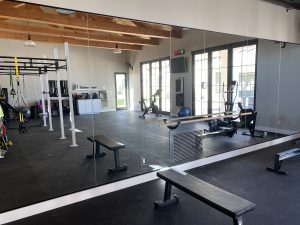 Gym Wall Mirrors, Full Wall, Drillouts, Mirror Plates, Air Vent, Ballet Bars Custom Mirror