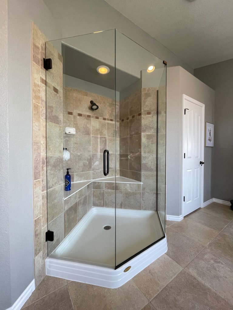 Neo Angle Frameless Shower Glass