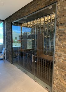 Inline 2 Pairs of Double Doors wine cellar