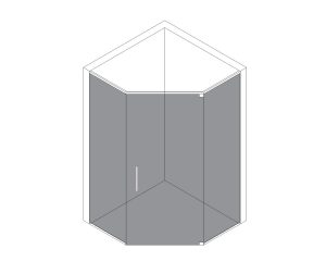 neo angle shower glass layout cad drawing