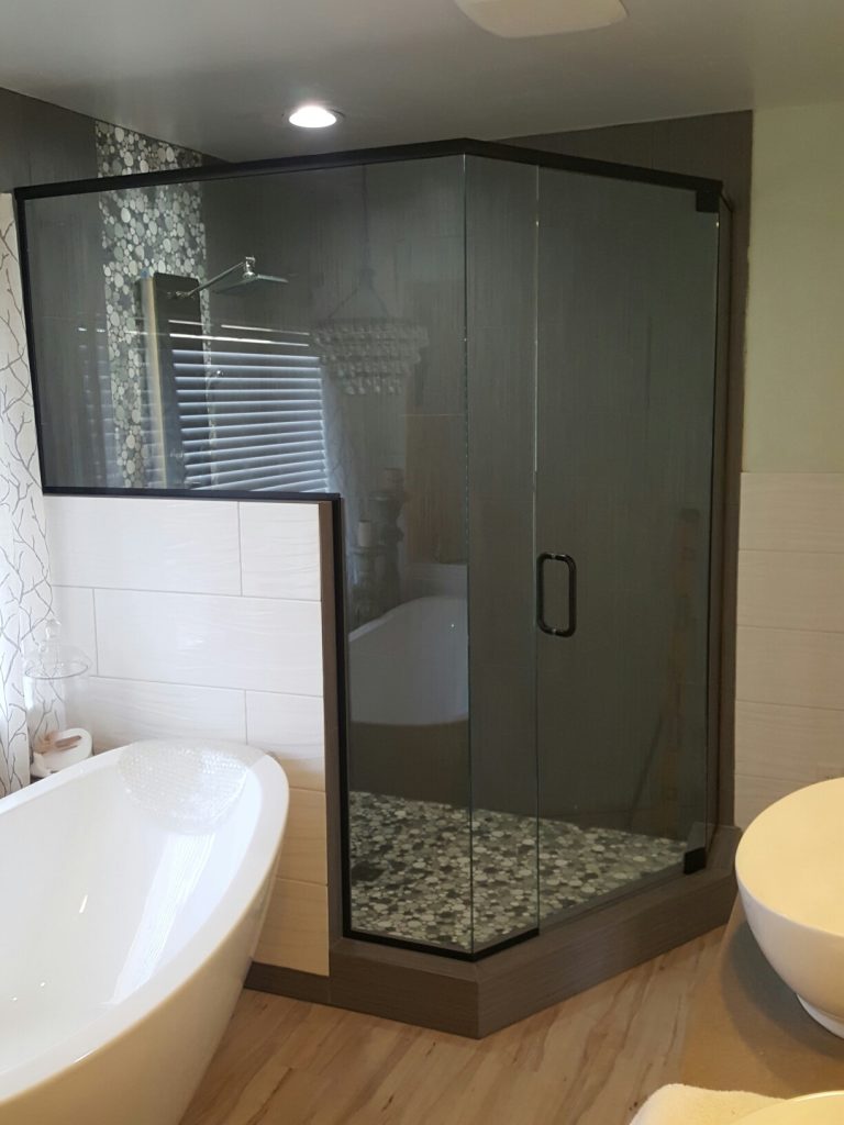 Neo Angle Frameless Shower Glass
