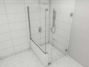 notch 90 degree shower