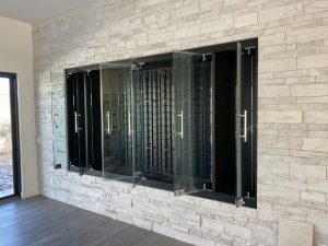 Wine Cellars - black - chrome - clear Glass Wine Cellar