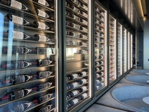 Wine Cellars - black tile - matte black - clear(1) Glass Wine Cellar