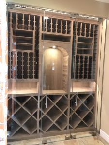 Wine Cellars - brown - chrome - clear Glass Wine Cellar