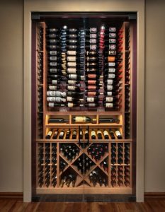 Wine Cellars - brown - chrome - clear(7) Glass Wine Cellar