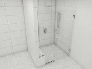 door and notched panel shower