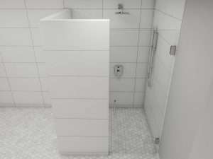 single door shower