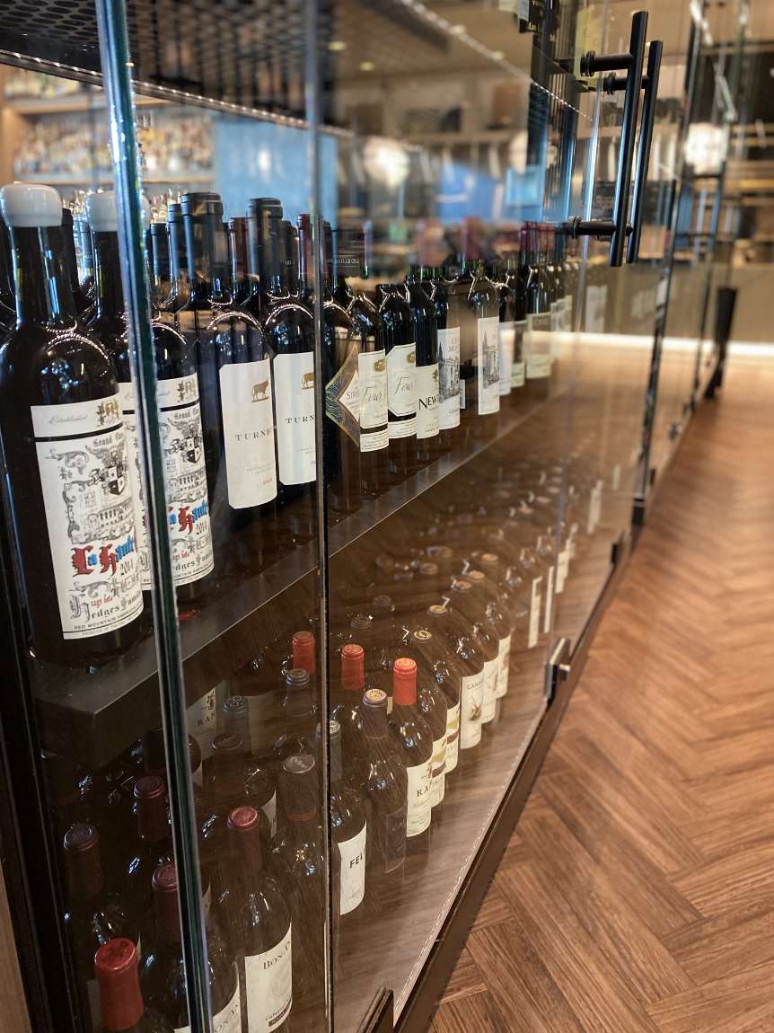 close up or wine cellar